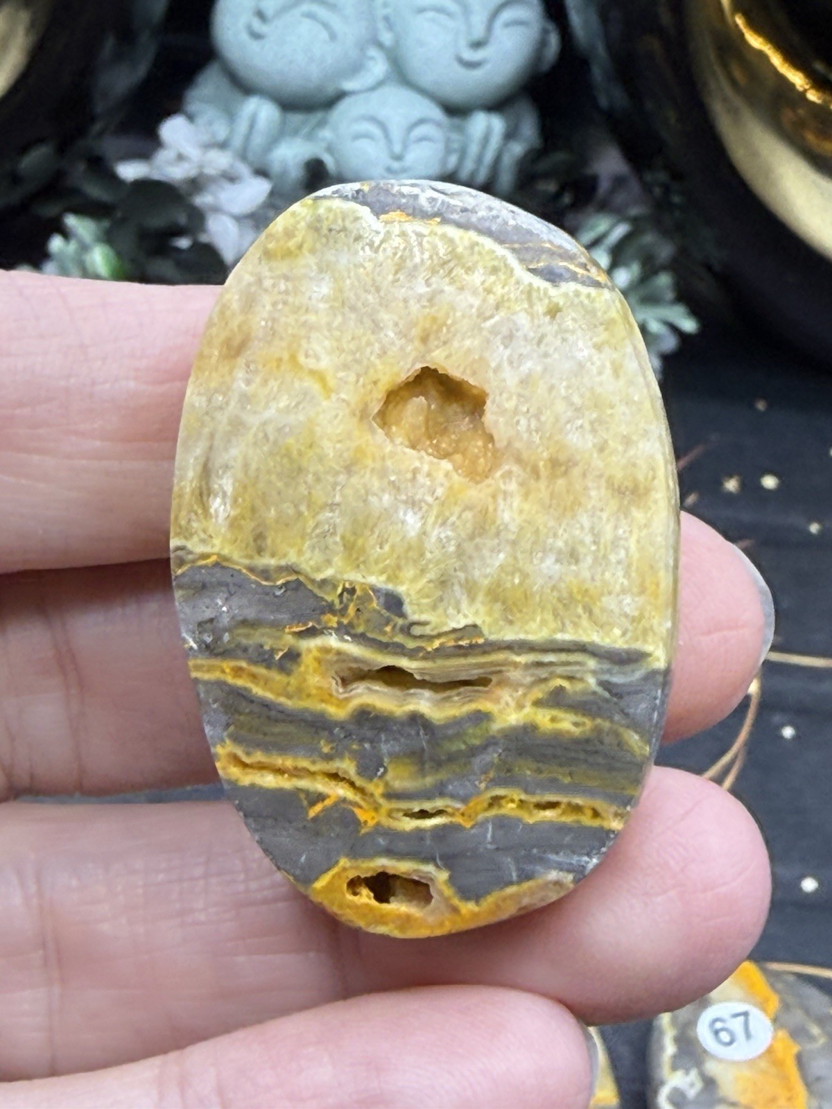 Natural Bumblebee Jasper Palms Druze vugs raw Free shipping