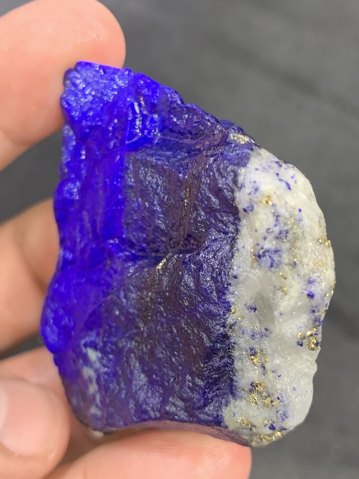 Lapis Lazuli Chakra Raw Mine Stone With Pyrite 76 Grams