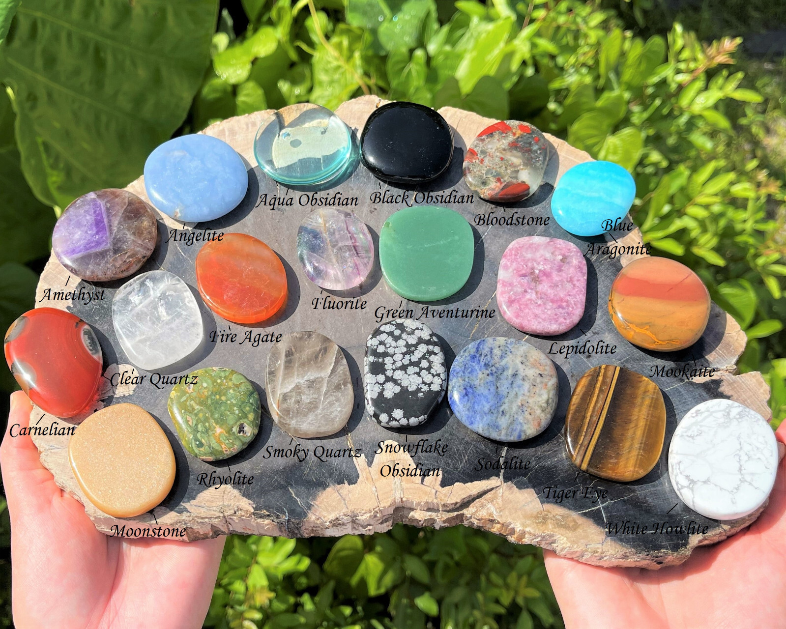 Natural Palm Stone / Pocket Stone: Choose Gemstone MEDIUM SIZE (Crystal Worry)