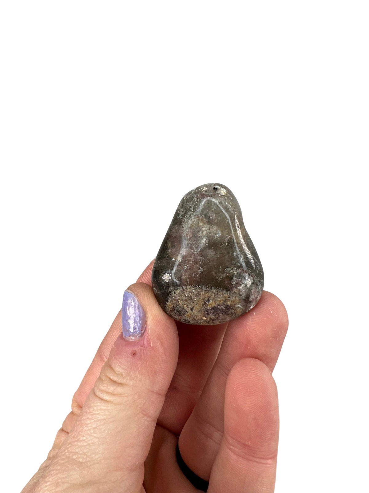 Garden Quartz Crystal Tumbled Stone, Natural Lodolite Quartz Crystal from Brazil