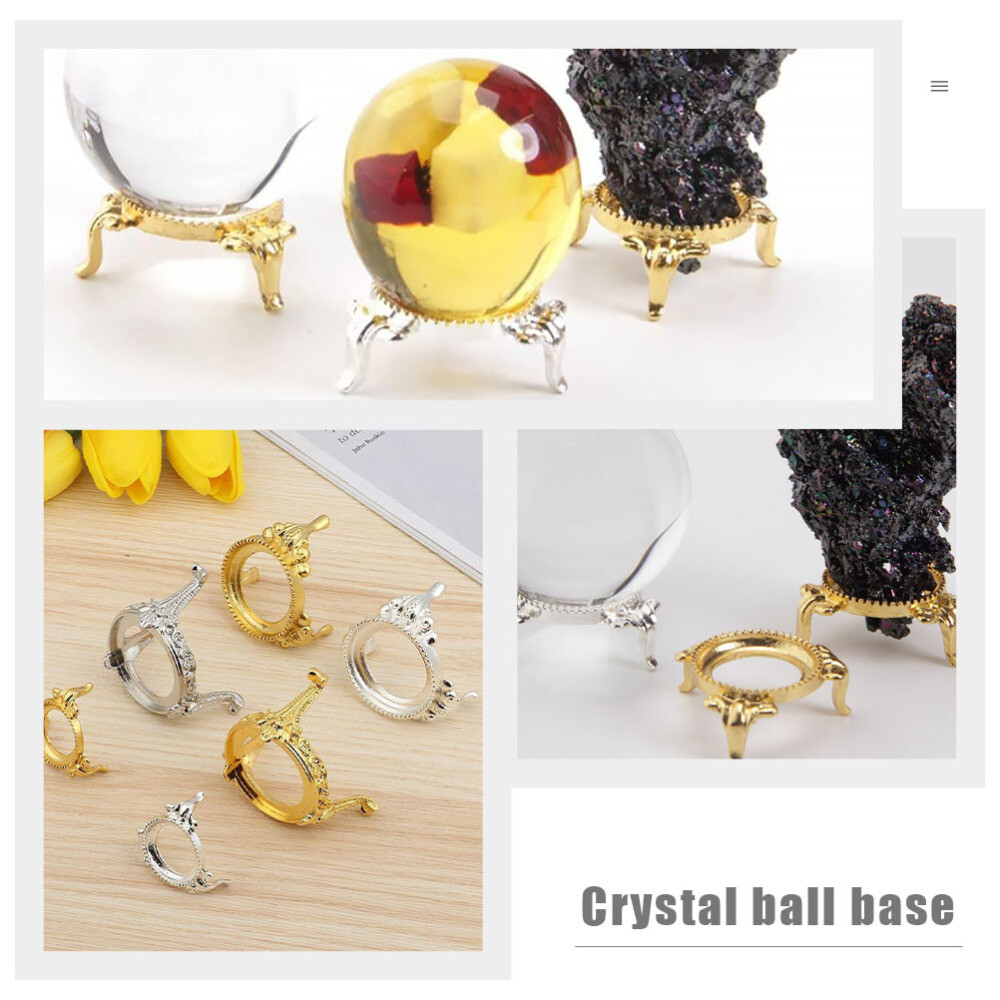 Alloy Crystal Ball Base Pedestals Ball Display Base Sphere Holder Decoration