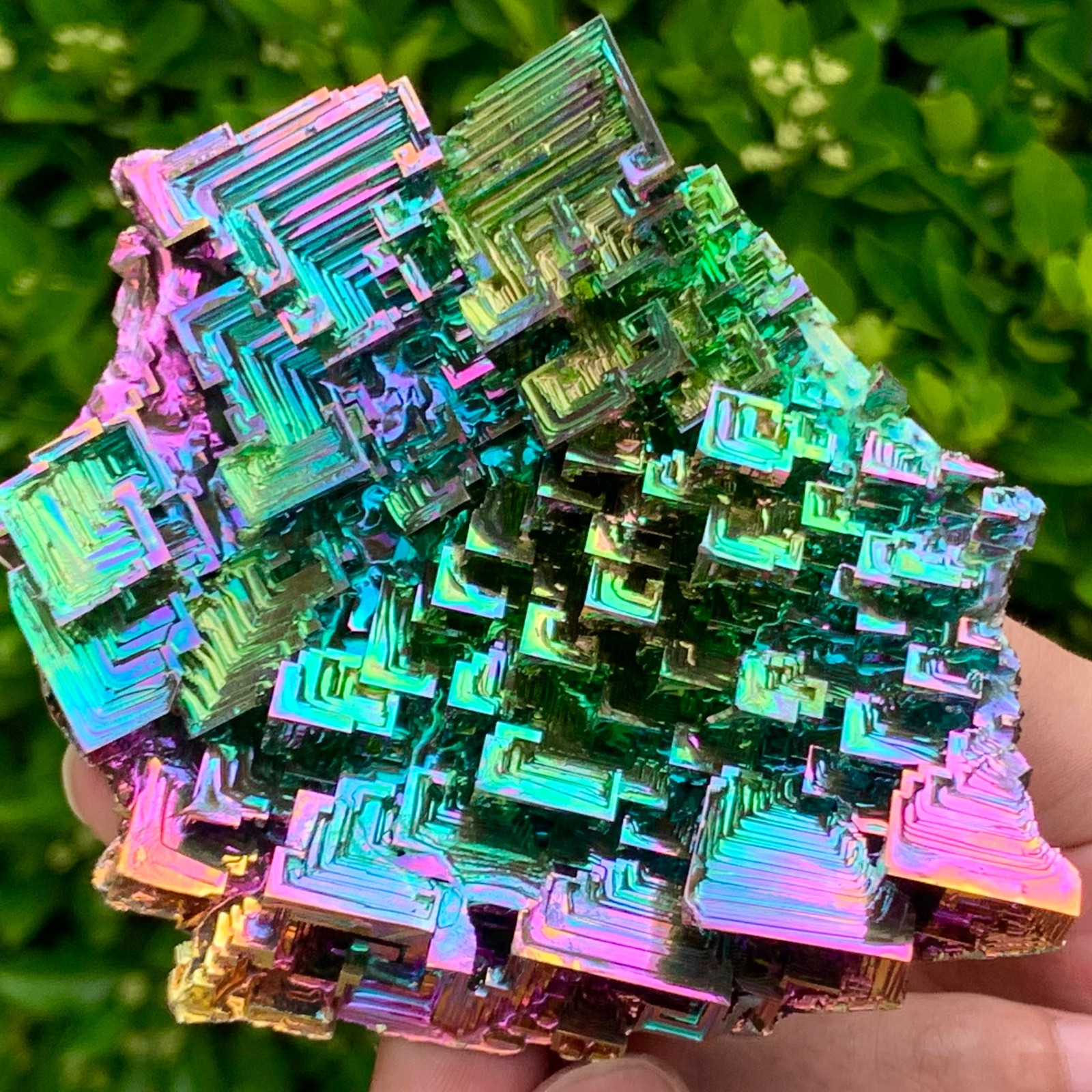 252G ram Bismuth rainbow crystal elementBi gemstone Mineral specimen healing