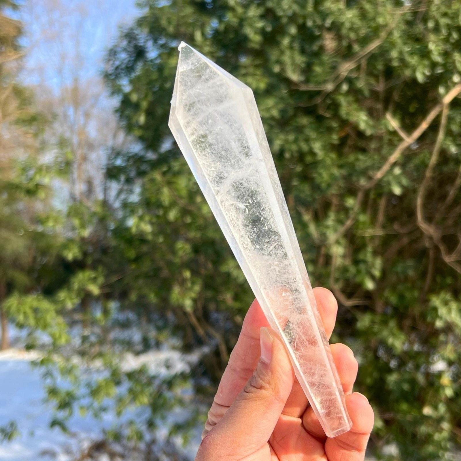 2Pcs 70-80Mm Natural Crystal Clear Quartz Polished Wand Home Office Decor