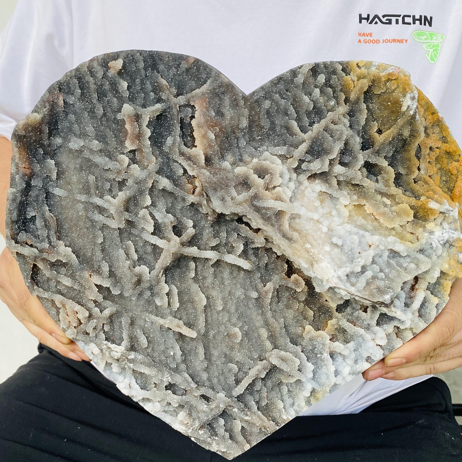 Natural Sphalerite ore Quartz heart-shaped Quartz Crystal Reiki Healing 6900g