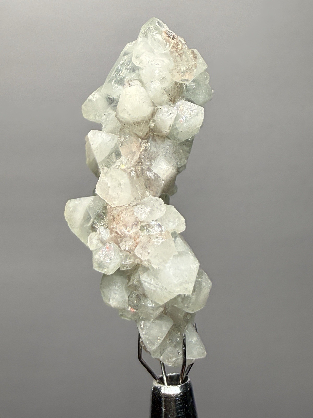 White Stilbite on Red Heulandite — Zeolite Cabinet Specimen | Maharashtra, India