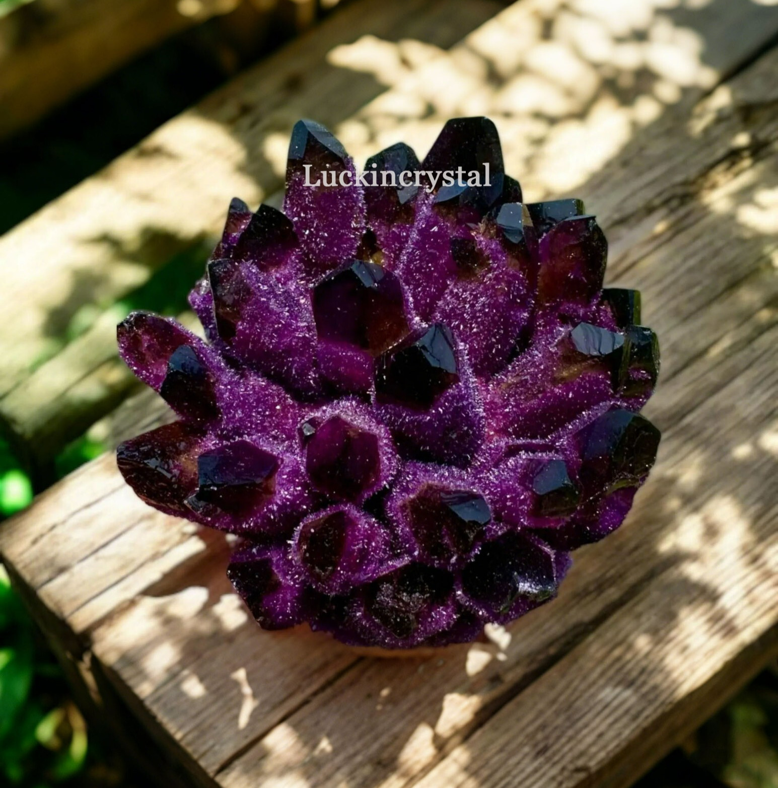 Raw Large Dark Purple Amethyst Cluster Crystal Geode Specimen Collection Decor