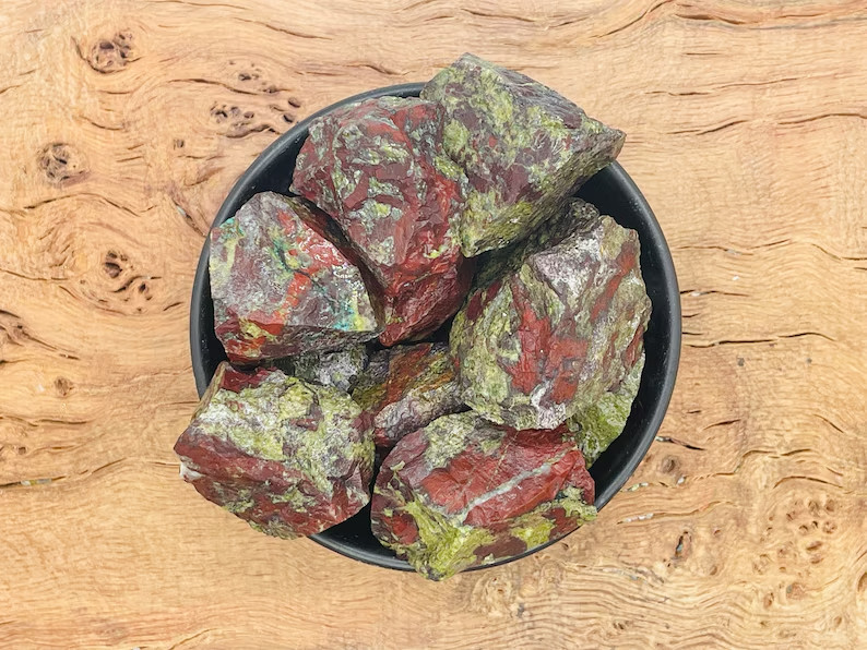 5pcs Raw Dragon Blood Jasper Stone Natural Crystal Healing Reiki Gemstones Decor