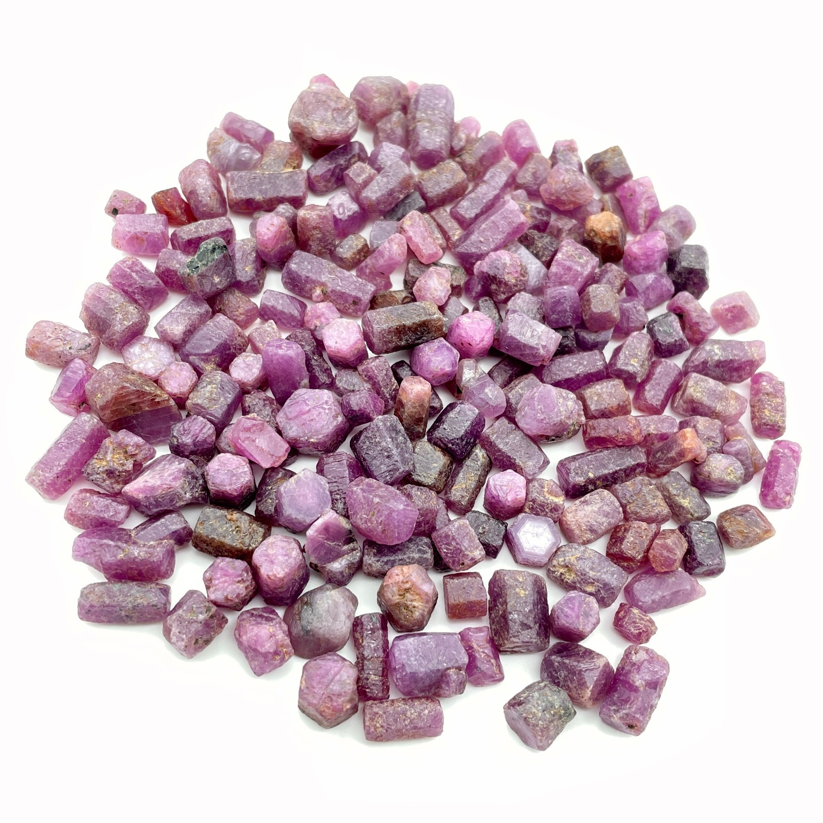 Natural Pink Ruby Rough Gemstones 7-12mm | Raw Ruby Pencils for Jewelry Making