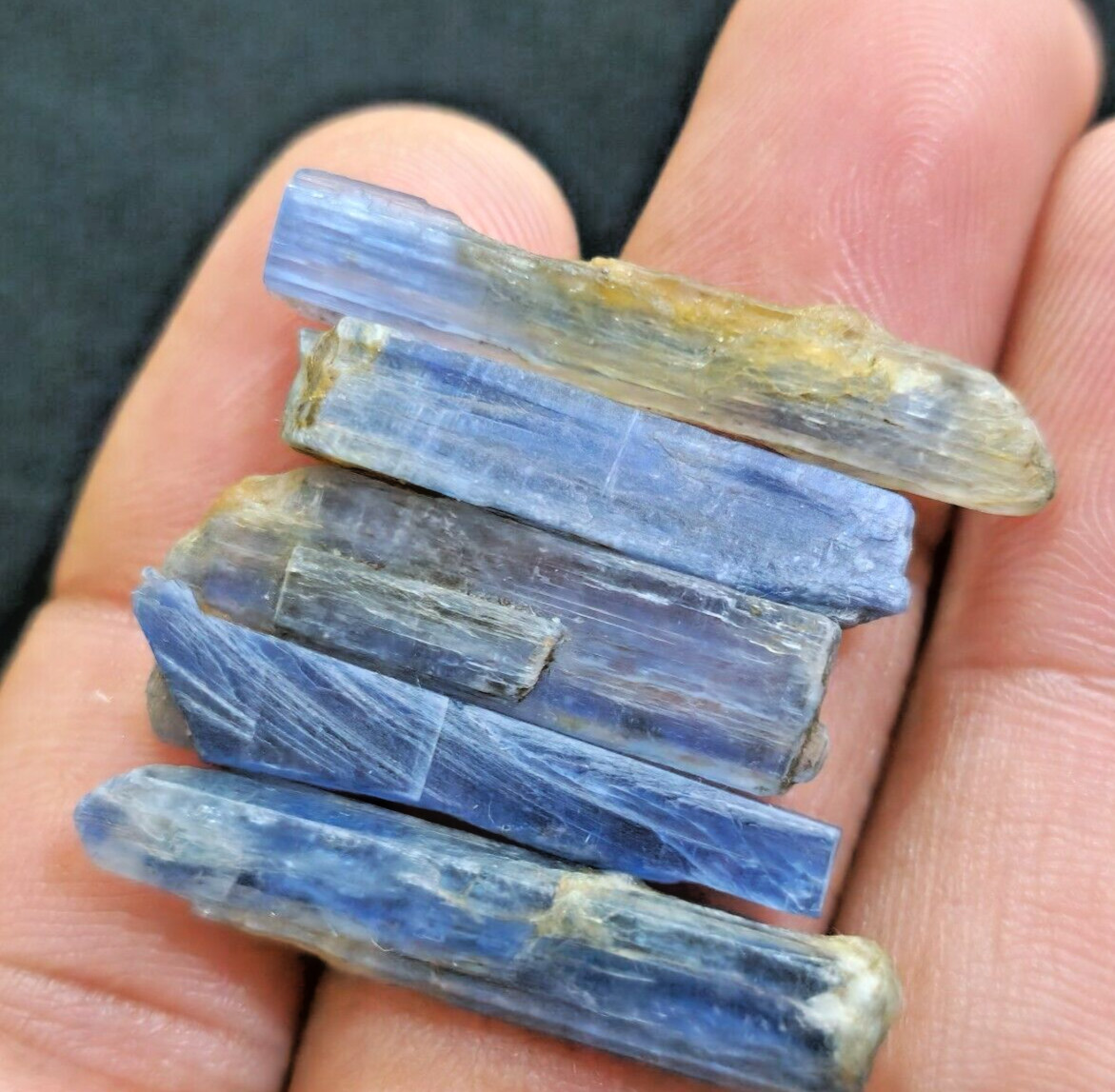 5 Piece Lot Amazing Raw Blue Kyanite Shape Shards Size 27-35 MM Loose Gemstone