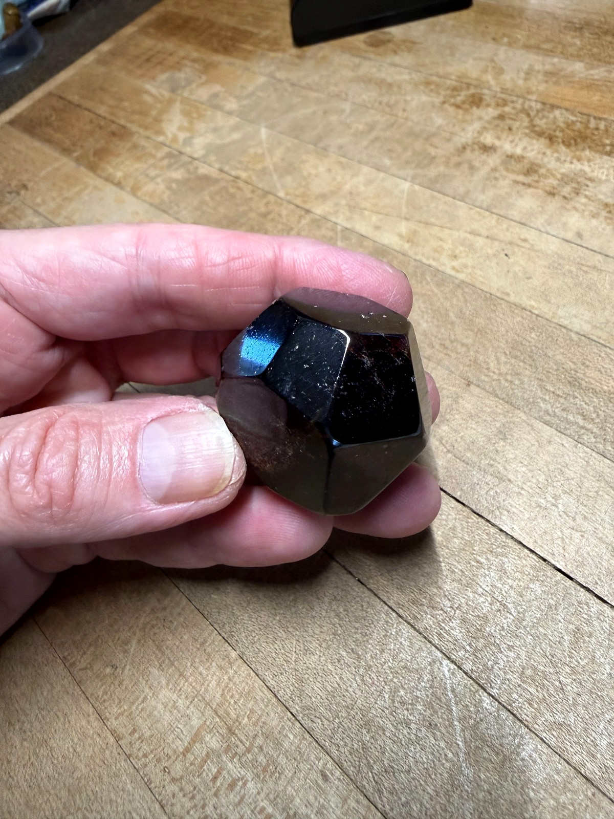 Red Garnet Crystal Gemstone Trapezohedron Carved Shaped Specimen 008