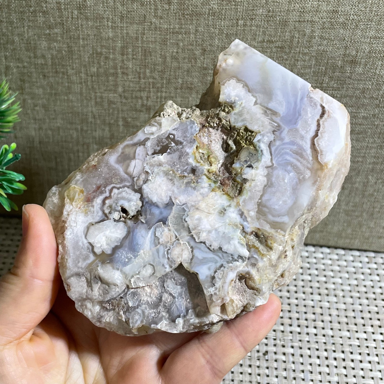 Sakura Agate Blossom Facet Rough Specimen Madagascar 310g g18