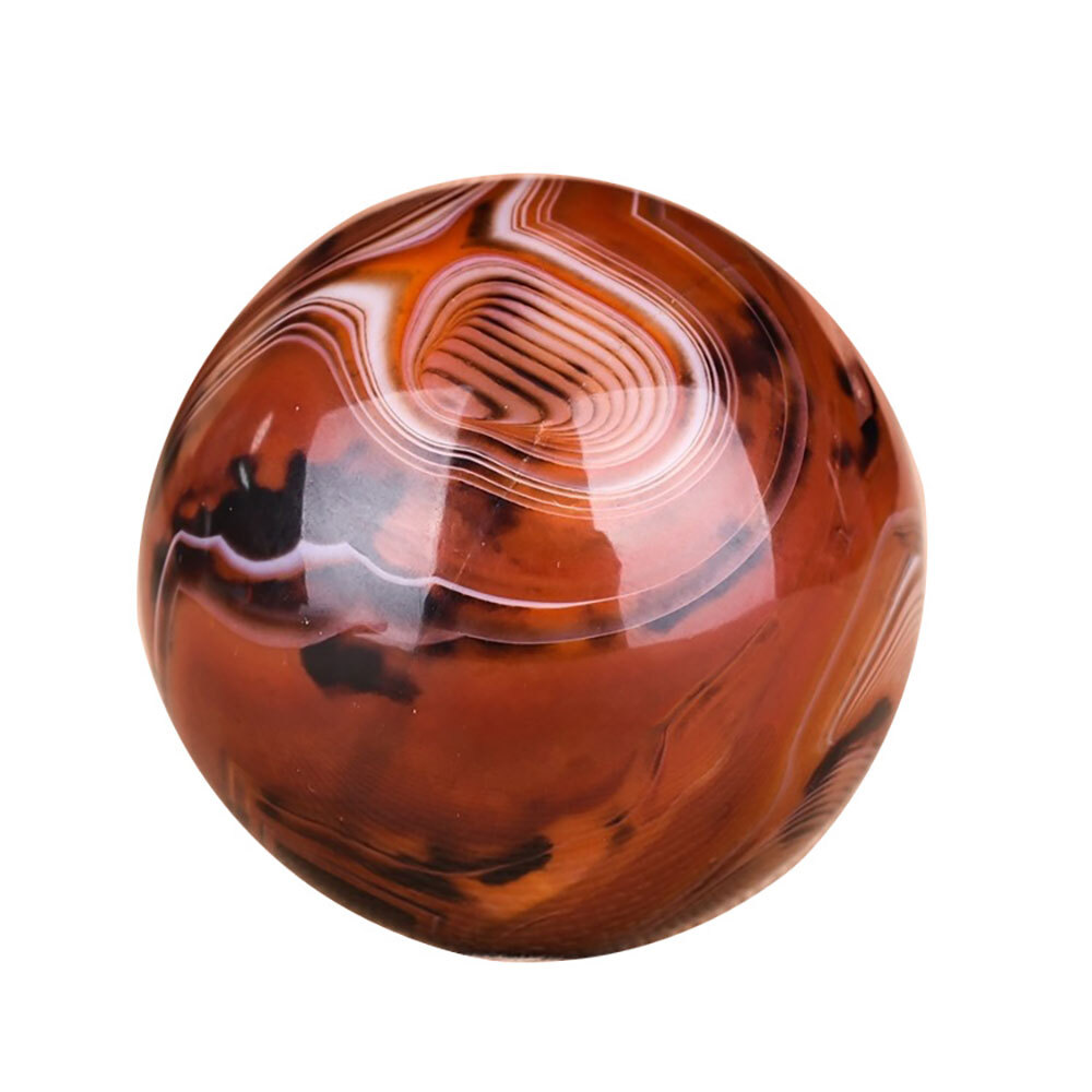 Healing Natural Silk Agate Ball Quartz Crystal Sphere Ball Stone Gift DIa.30MM