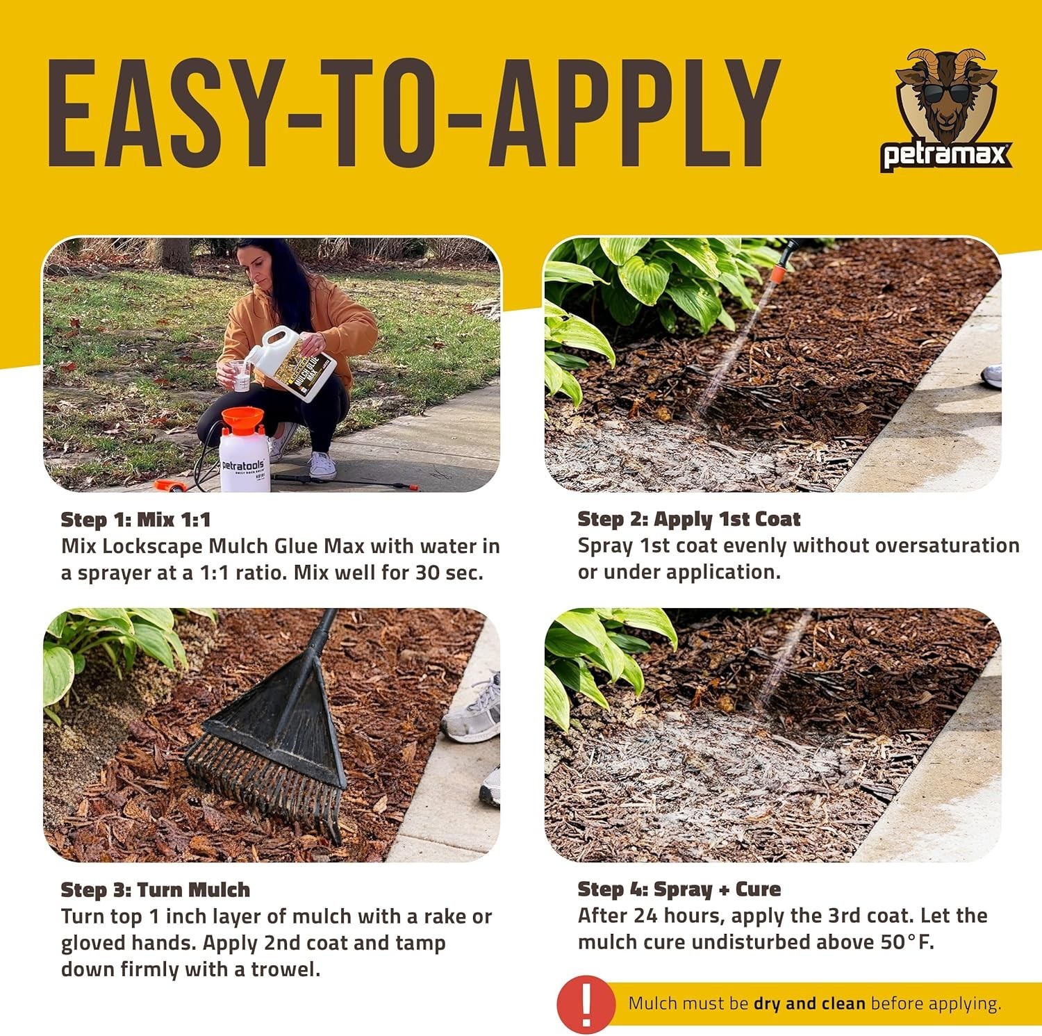 32 Oz Lockscape Landscape Glue – Powerful Pet-Safe 3X Concentrate for Mulch