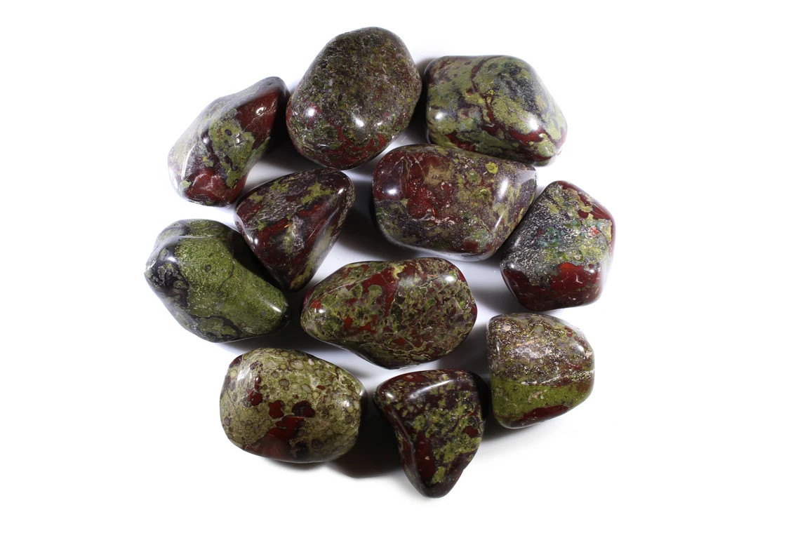 Dragon Blood Jasper Tumbled Gemstones – Bloodstone Bulk Wholesale Options – 1 LB