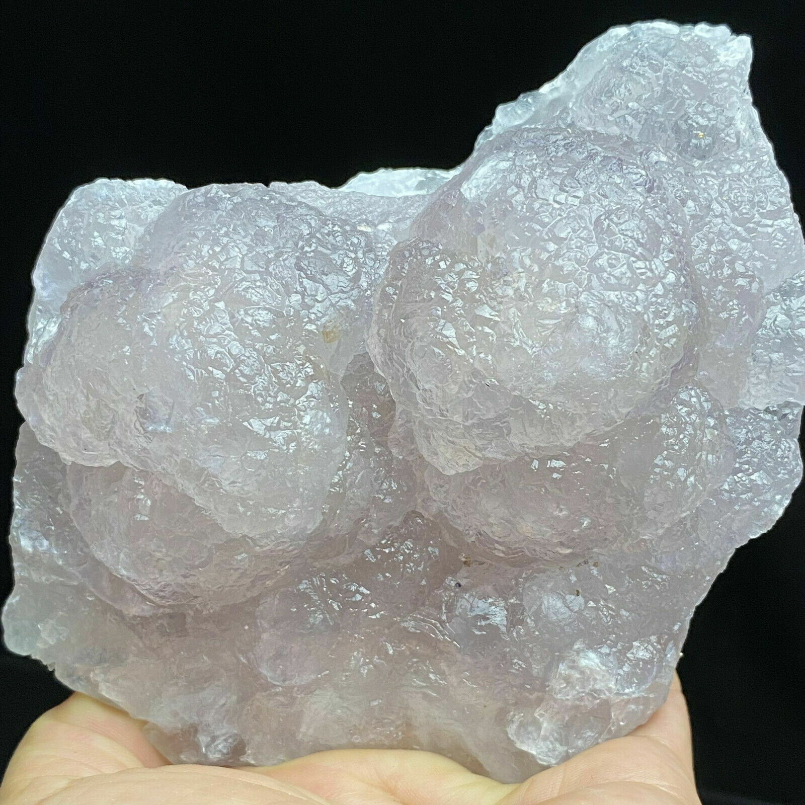 1.6 LB Translucent Purple Spherical/Stepped Fluorite & White Quartz
