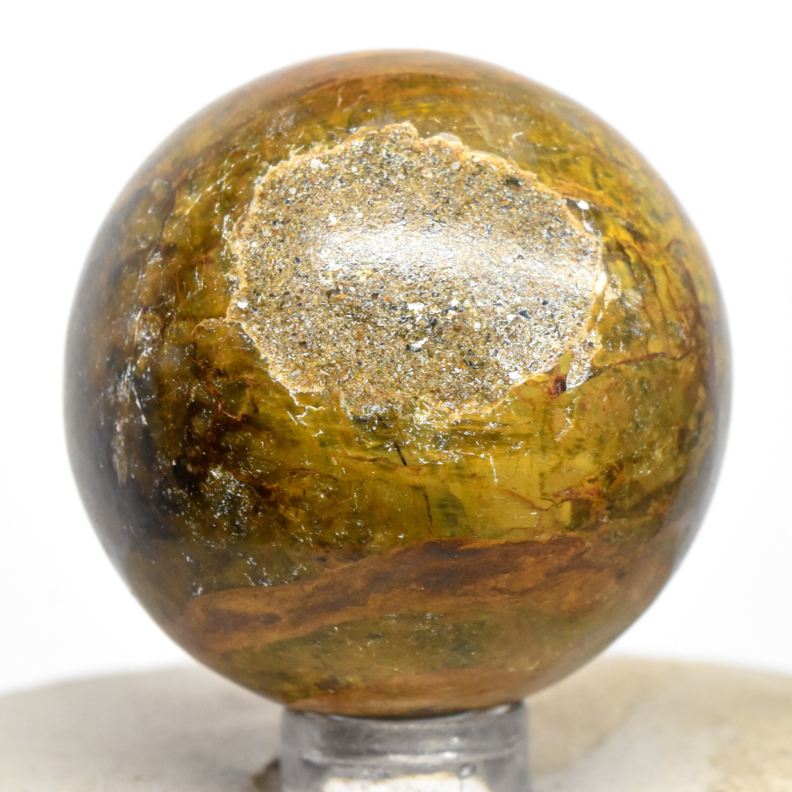 43mm Golden Nellite Pitersite Sphere Natural Crystal Polished Mineral Ball Afric