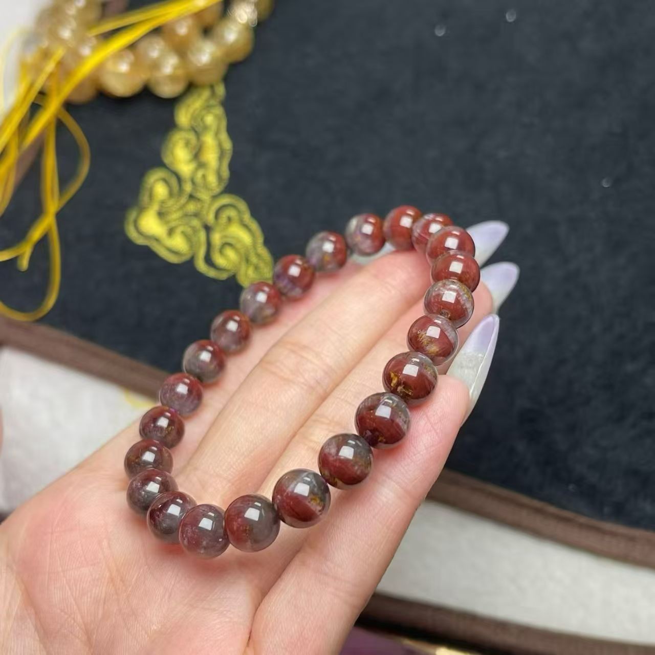 Natural Rare Aurora 23 Energy Stone Bracelet Adult Collectibles