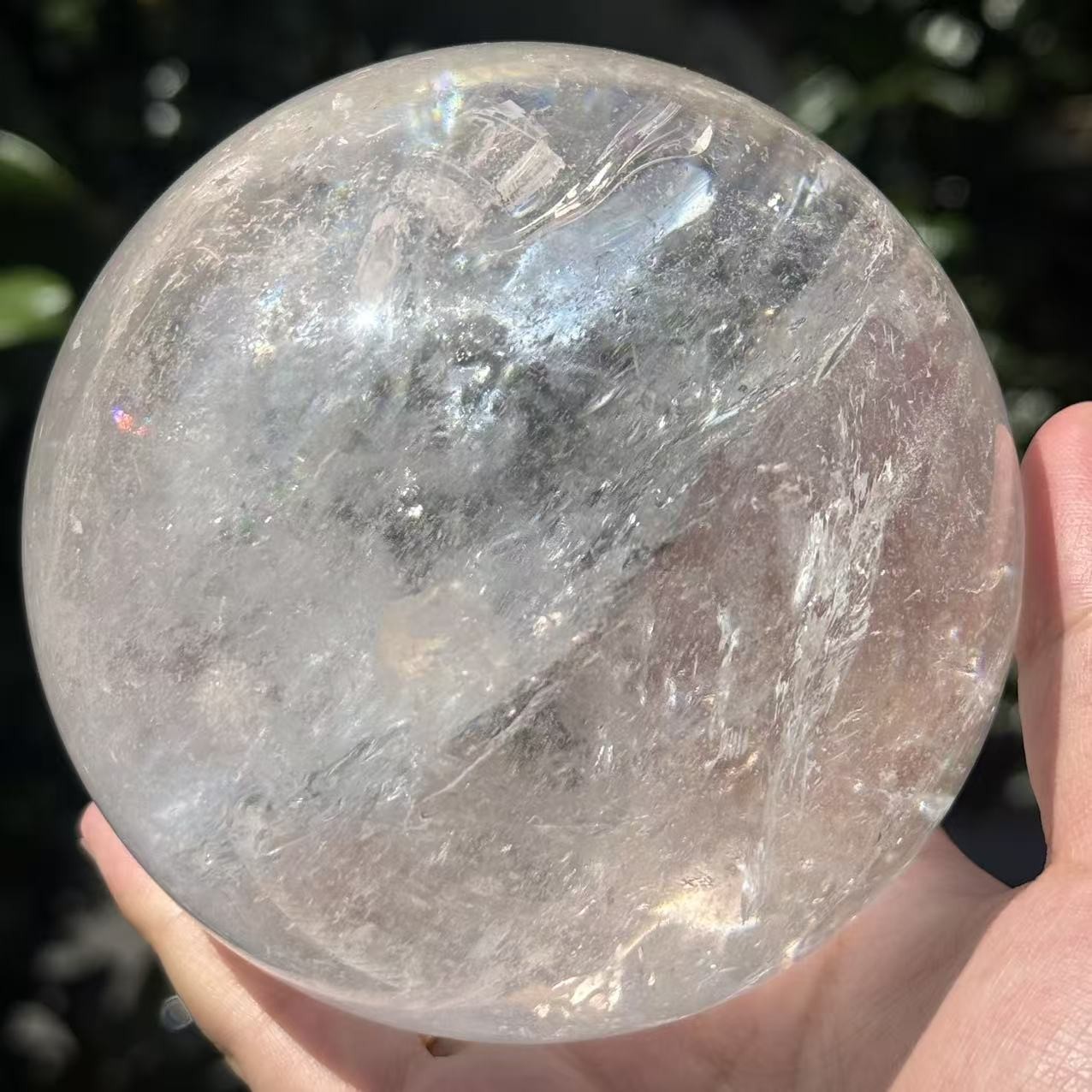 4.3LB Natural Top Grade Large Clear Quartz Sphere Crystal Ball Healing Stone