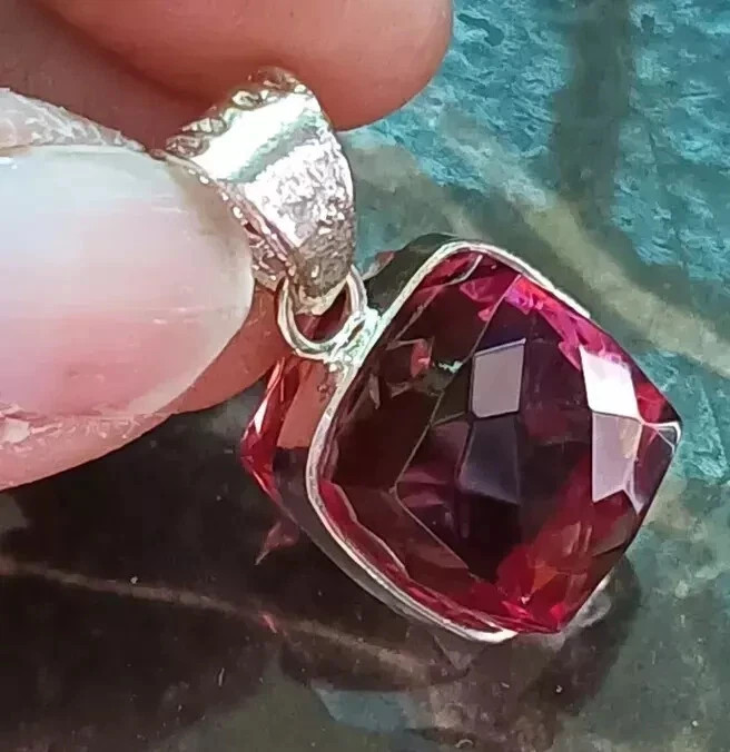Natural Alexandrite Color Change RG Gemstone 50 Ct+ 925 Solid Silver Pendant
