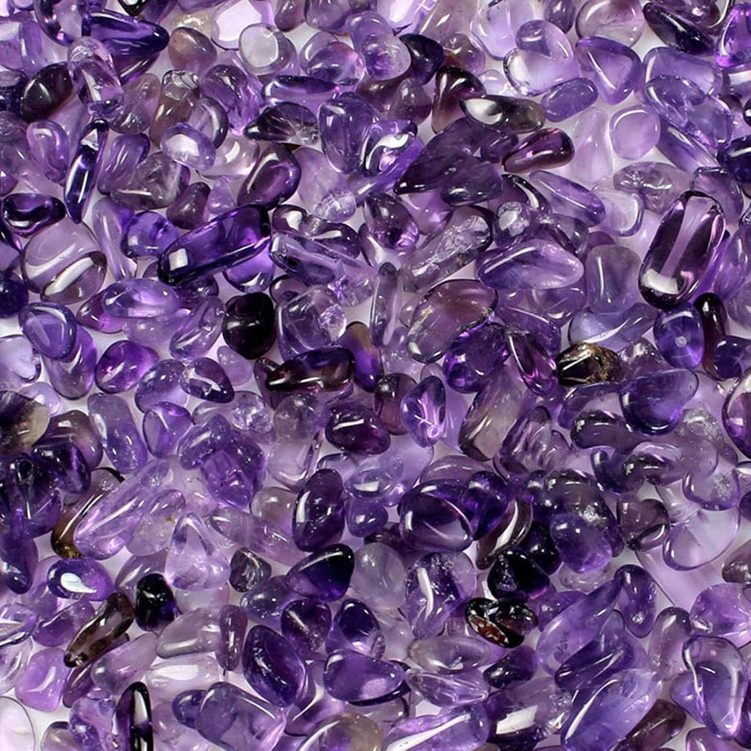 1 LB Amethyst Chips, Quartz Crystals, Polished Stone Vase Filler | Irregular Sha