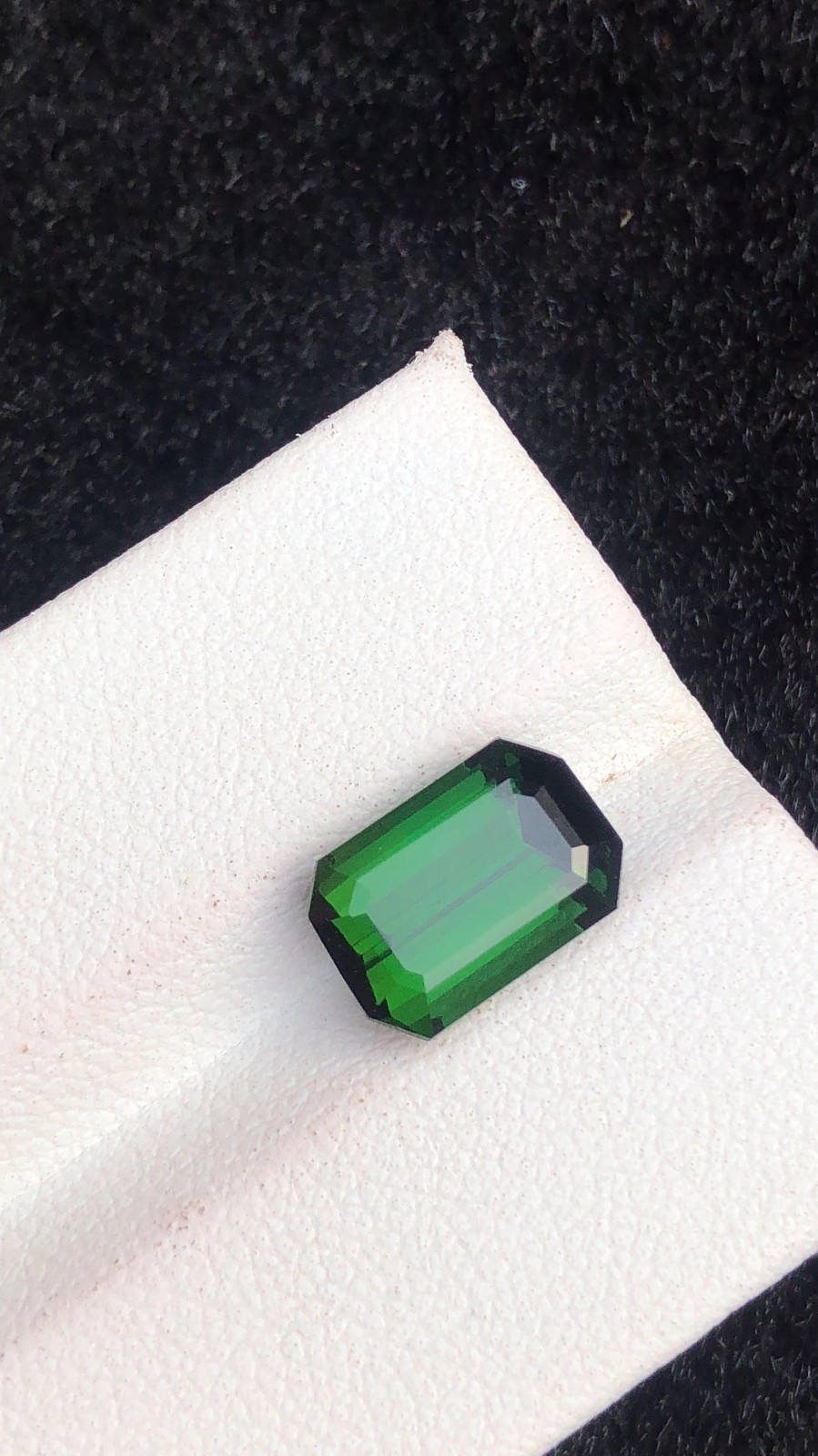 3.65Ct Natural Green Tourmaline Emerald Cut Loupe Clean Loose Gemstone Jewelry