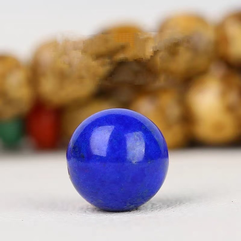 Natural Lapis Lazuli Afghanistan half-drilled beads 6mm Adult Collector’s Item