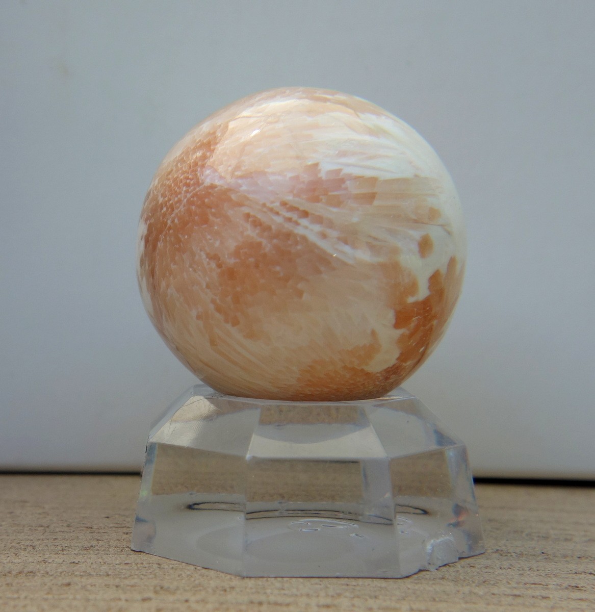 Pink Scolecite Sphere Crystal Ball Peace Harmony Sensitivity