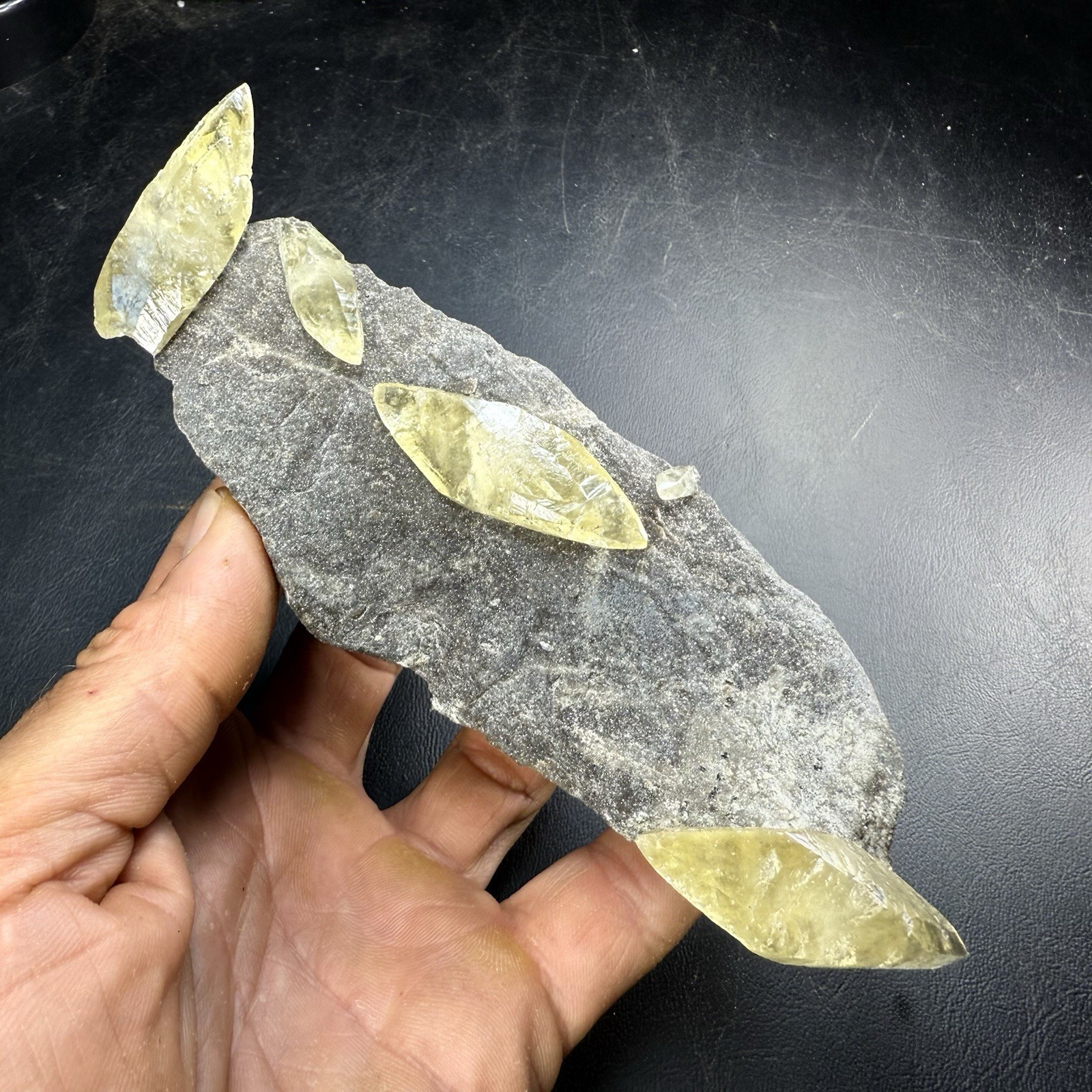 Calcite Crystals with Chalcopyrite Pyrite & Dolomite on Matrix / Missouri