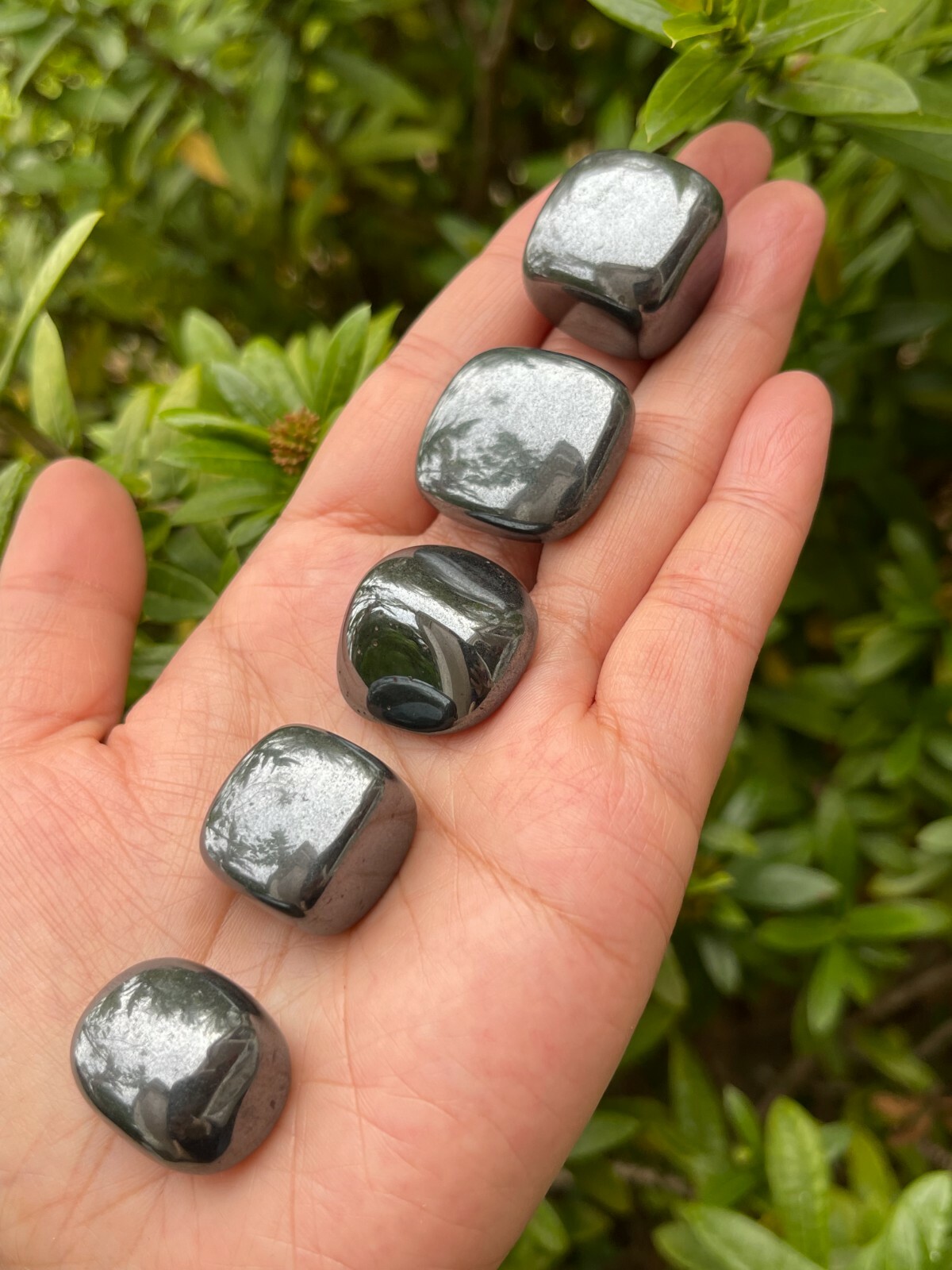 Grade A++ Hematite Tumbled Stones, 0.75″-1.25″ Tumbled Hematite, Pick How Many