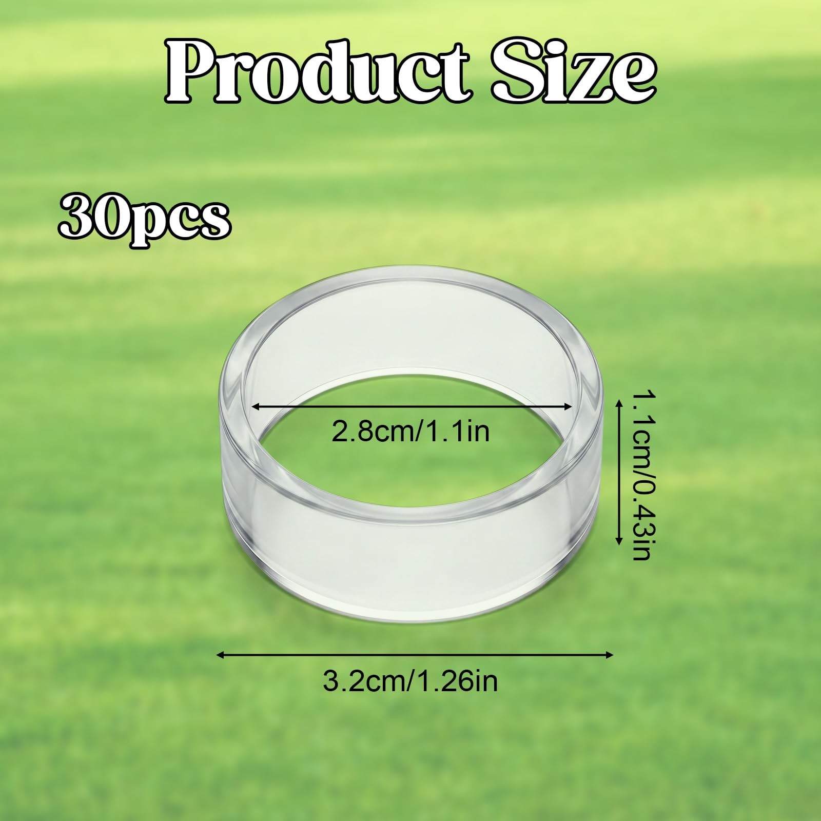 24 Pcs Acrylic Display Stand Sphere Ball Holder Rings for Baseball Tennis Golf