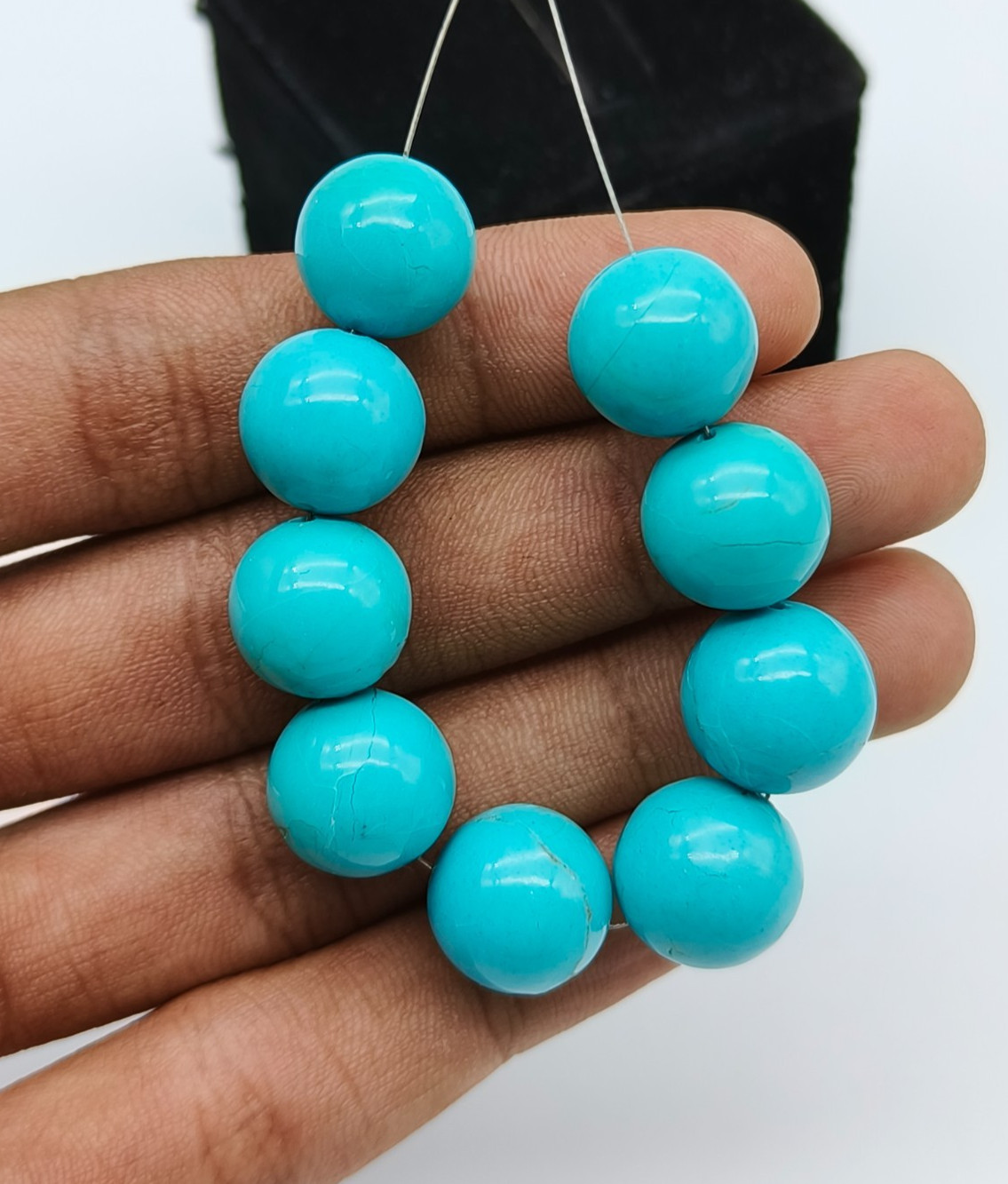 Genuine Turquoise Beads Smooth Beads For Making Jewelry Beads Gemstone