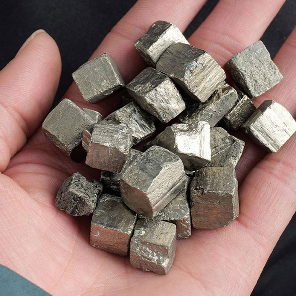 100g Beautiful Golden Iron Pyrite Cubic Crystal Gem Mineral Specimen 5-15mm