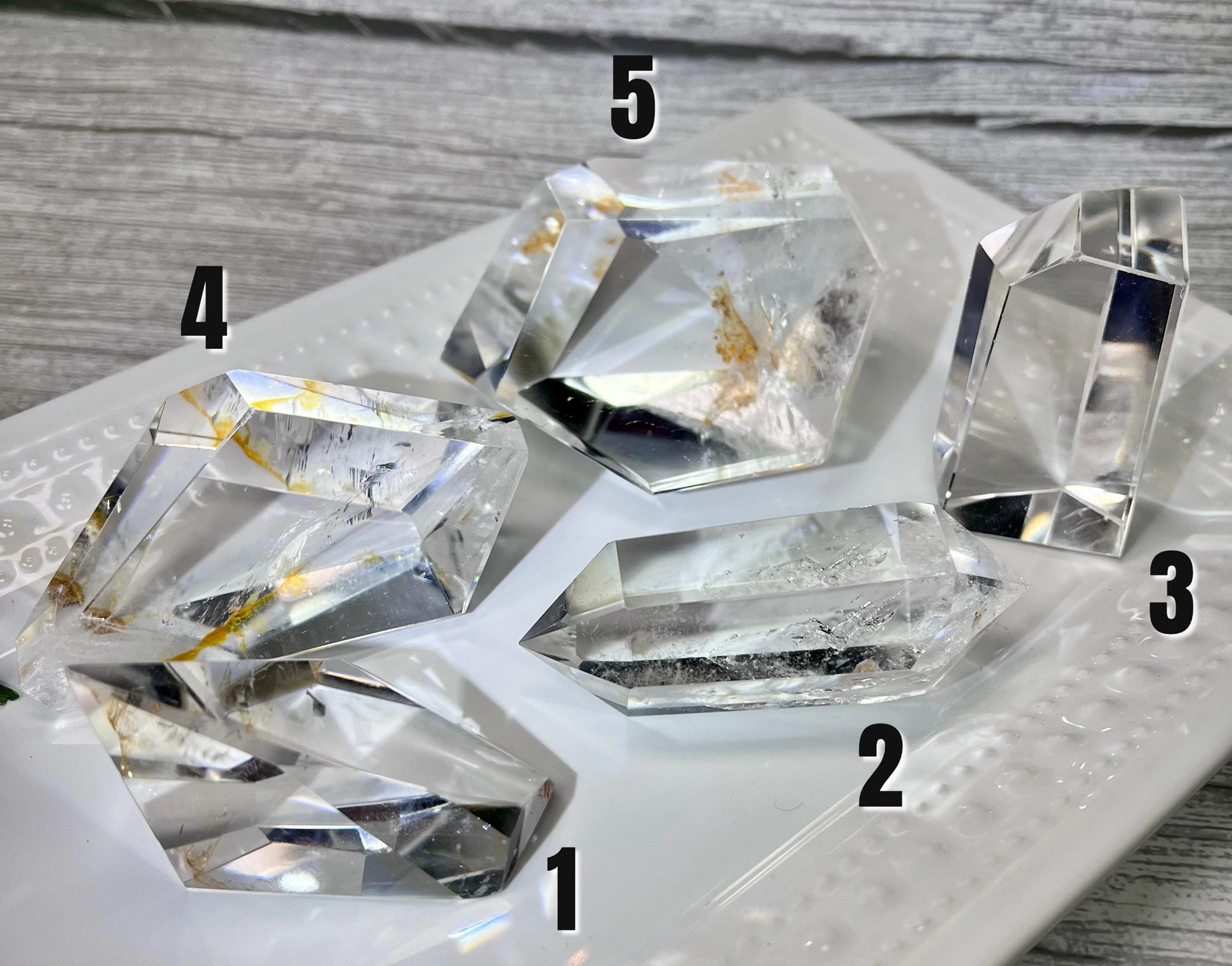 Clear Quartz Freeform, Clear Quartz DT, Clear Quartz with Golden Healer