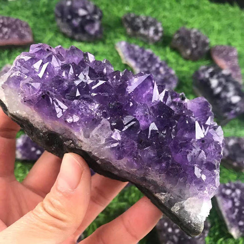 Large Natural Amethyst Crystal Cluster Quartz Druzy Geode Energy Stone Specimen