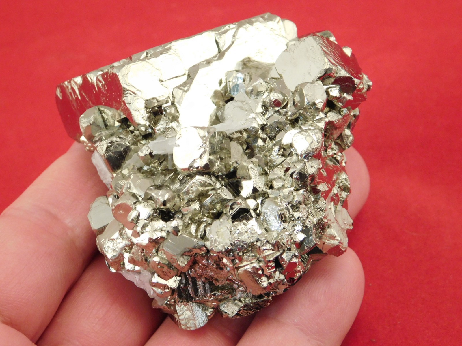 Larger! Nice and 100% Natural Pyrite CUBE Cluster Huanzala Mine Peru 326gr