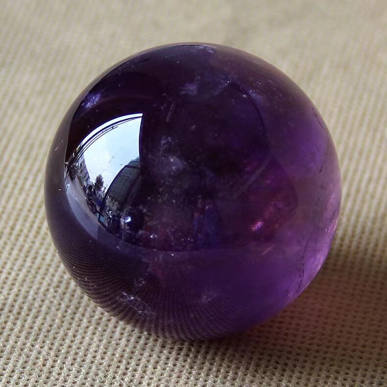 Natural High Quality Amethyst Crystal Quartz Magic Ball Sphere Healing + Stand