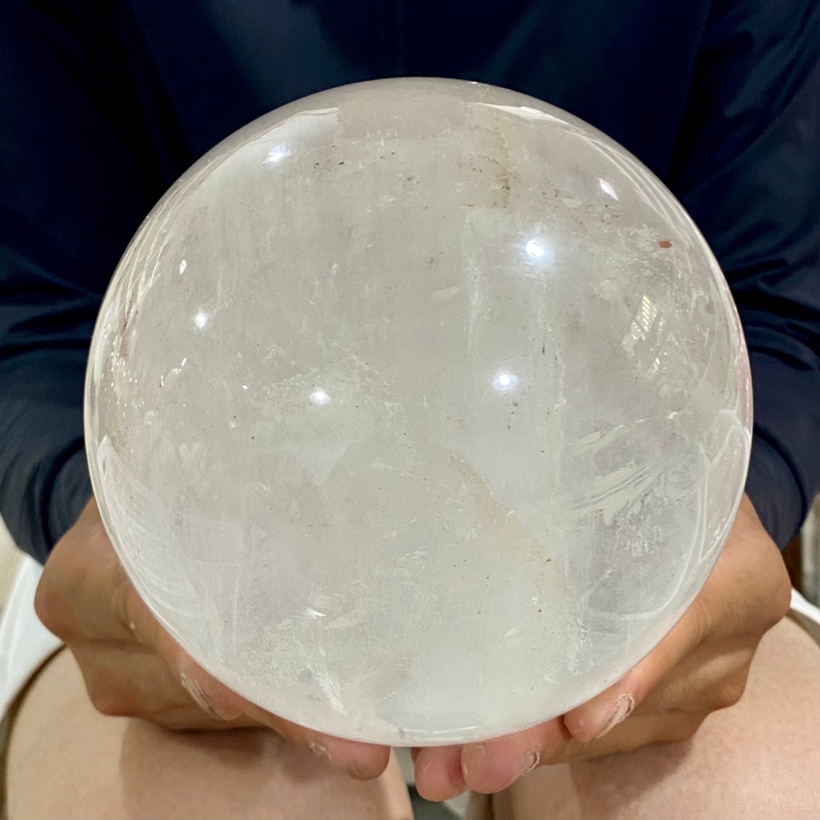 7.03LB Natural clear quartz sphere quartz crystal ball reiki Energy healing