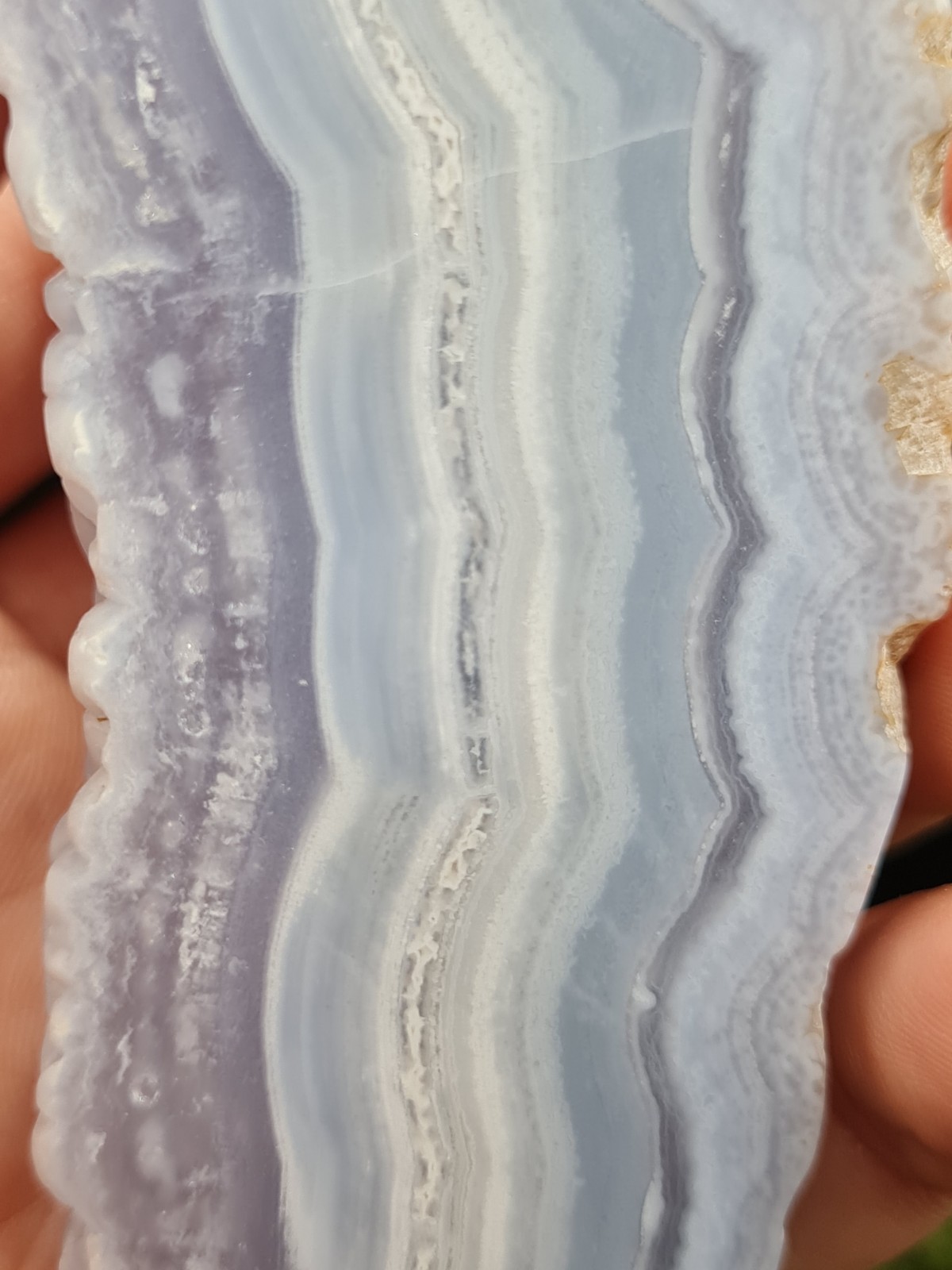 High Quality Blue Lace Agate Polished Slab – Namibia – Banded Crystal – 69g