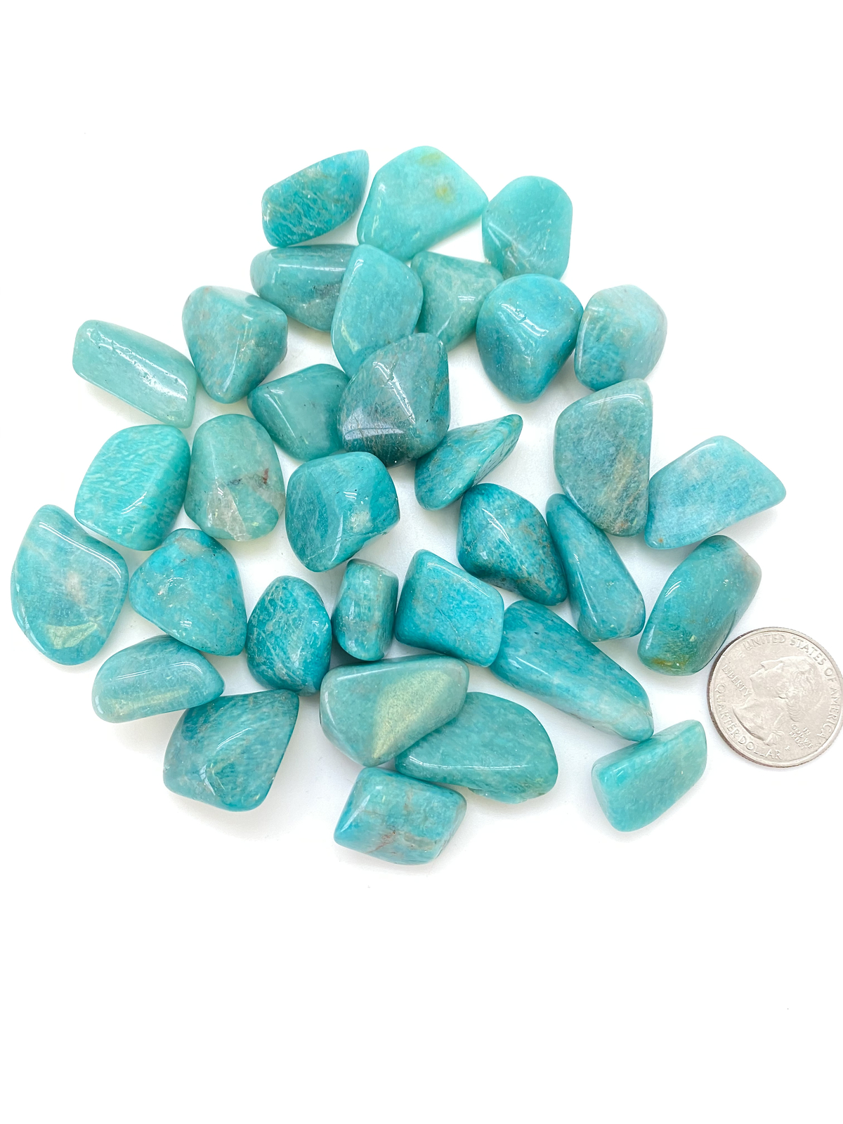 Amazonite Tumbled Stone – Polished Natural Amazonite Crystal from Mozambique