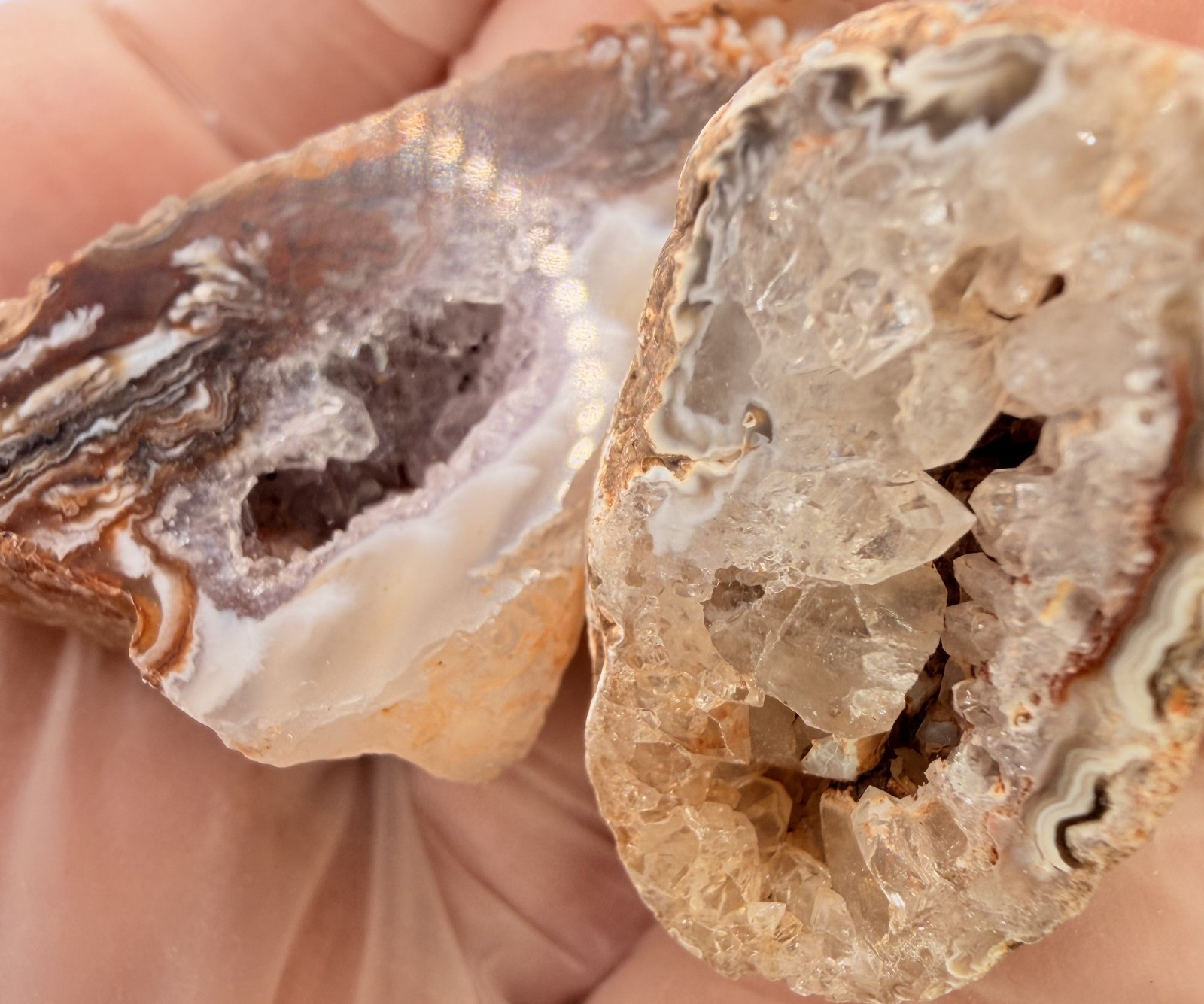 1 2 lb Mini Occo Geodes Brazil Agate Druzy Crystal Variety Lot 9 12pcs 1″