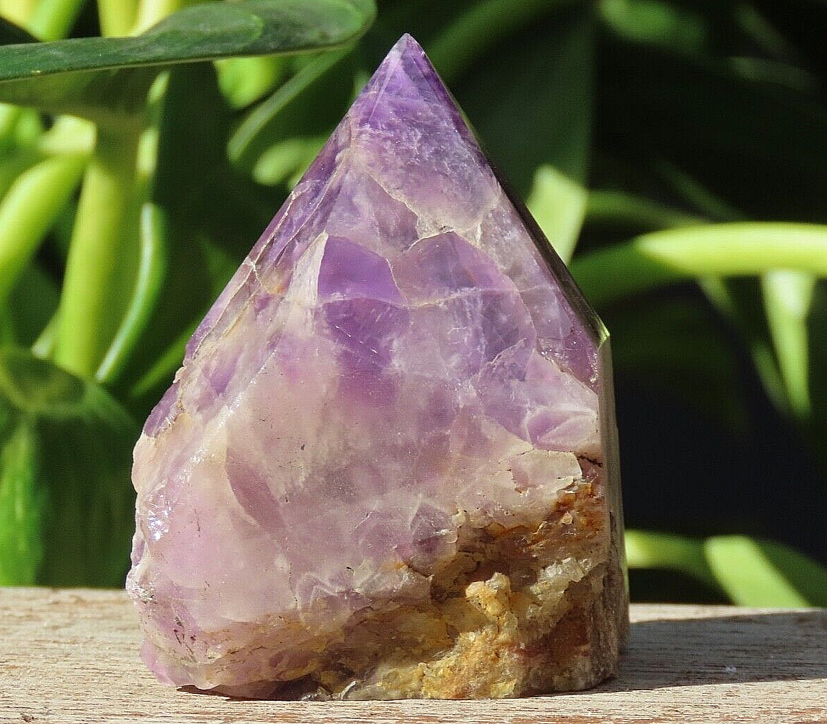 Rough & Polished Amethyst Crystal Generator Point 165 Grams