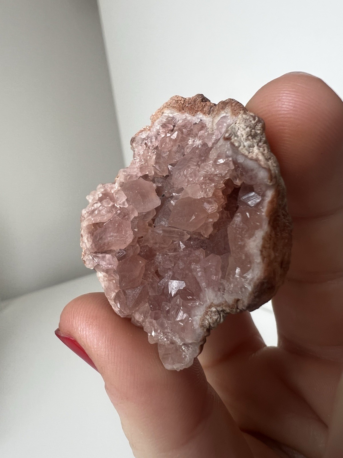32g – Mini Pink Amethyst Geode Cave from Argentina
