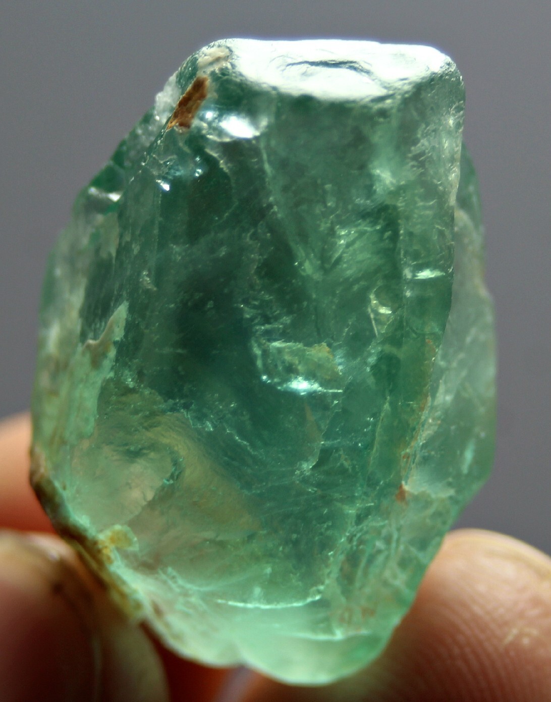 57 CT Eye-catchting Rare Green Fluorite Eye Clean Facet Grade Crystal From Afgha