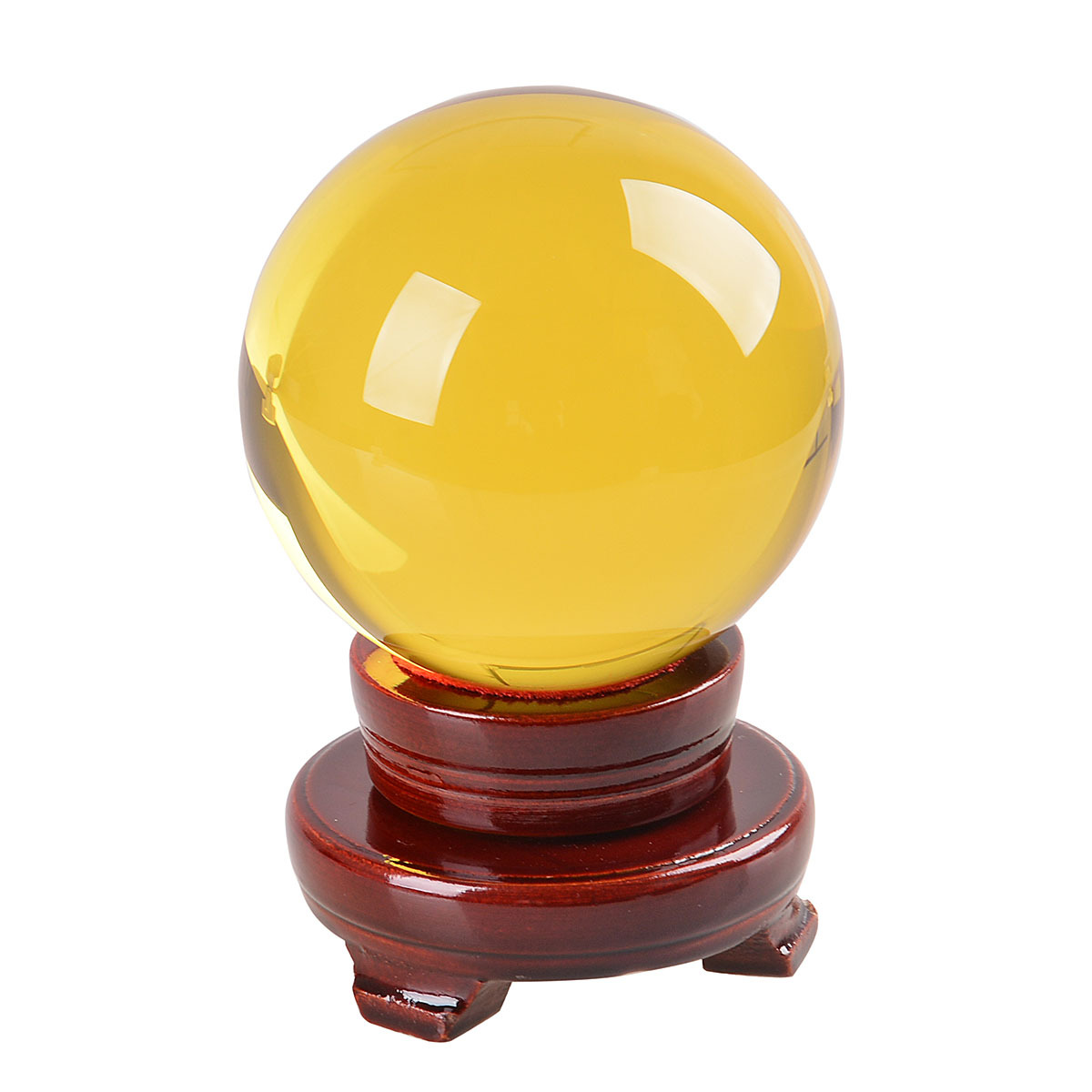 LONGWIN 150MM Crystal Ball Sphere Paperweight Balls Photo Props Free Stand Gift