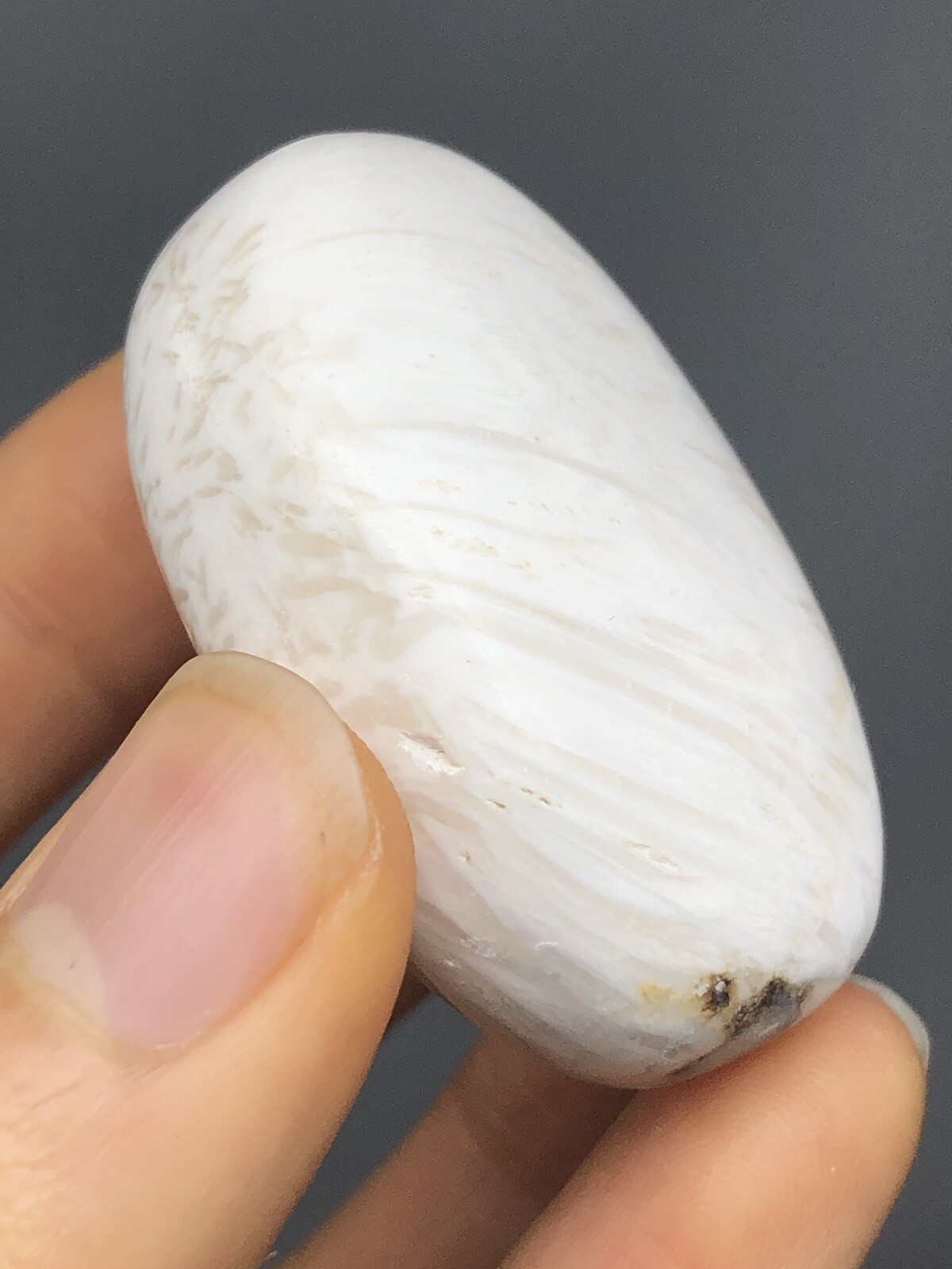 Scolecite Palm Stone 1.6oz! Polish Synergy 12 High Vibrations. Healing N30