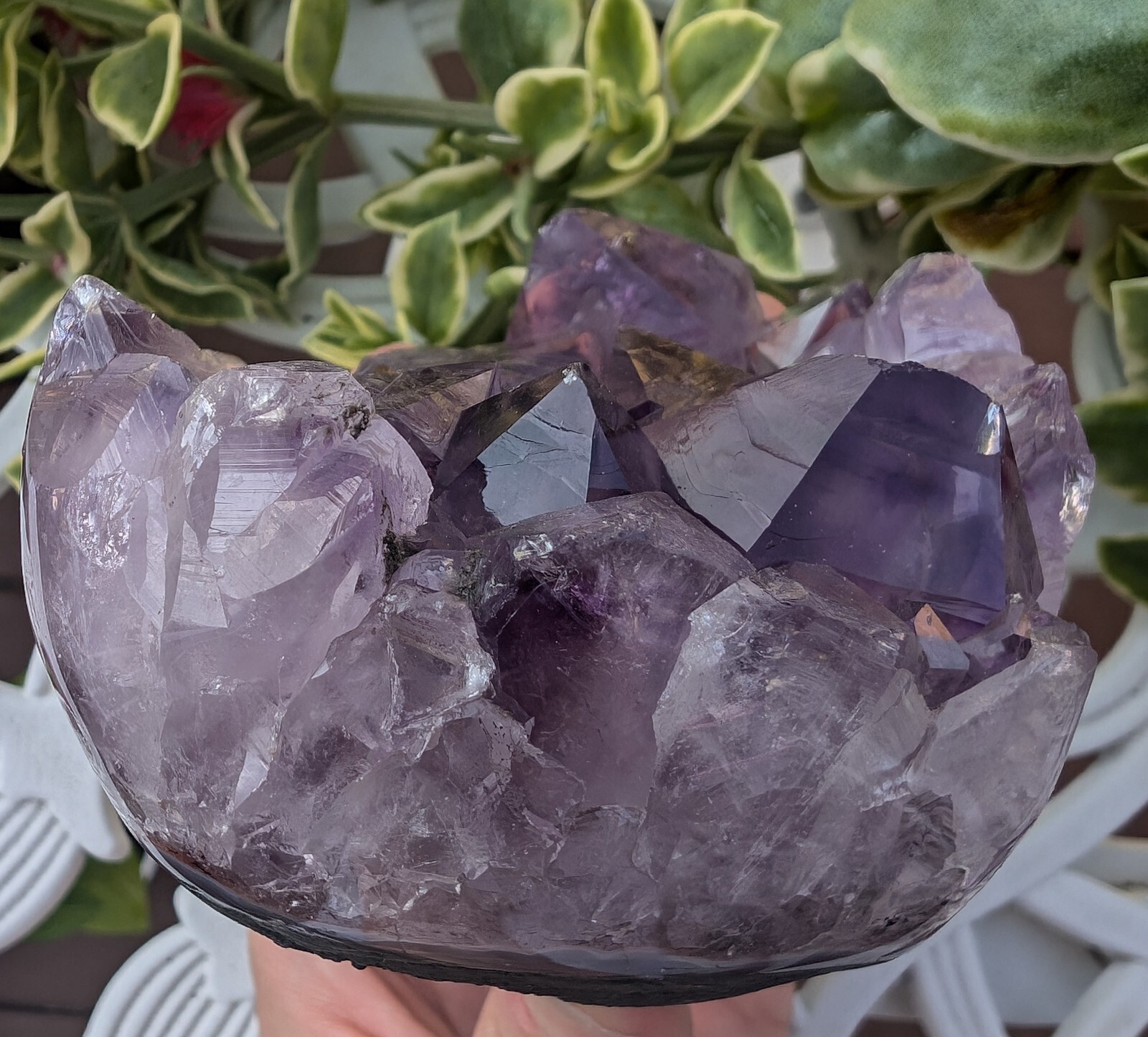 Amethyst Heart Geode Crystal Large Big Huge Gemstone Chakra Reiki