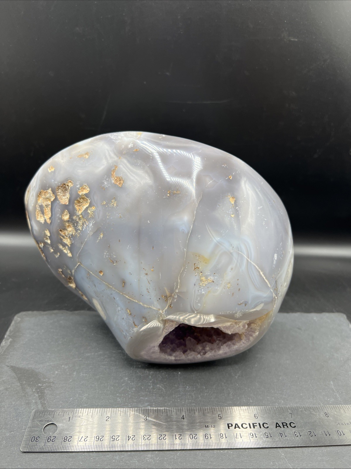 8.0 Lb. Natural agate Amethyst geode quartz cluster crystal