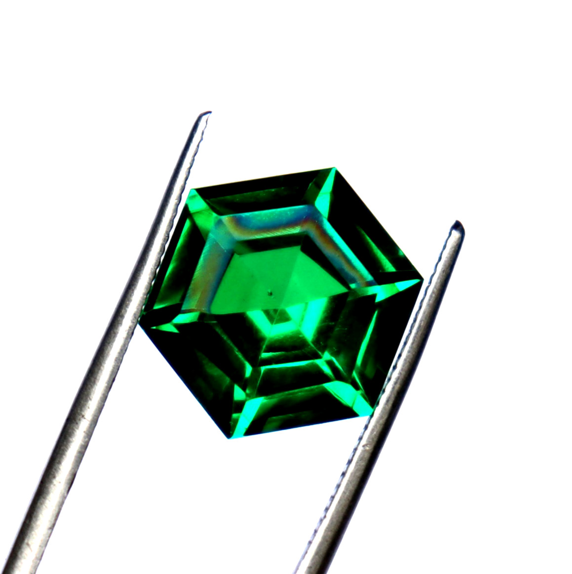 Natural Tsavorite Garnet Green Hexagon Cut 10.40 Ct CERTIFIED Loose Gemstone
