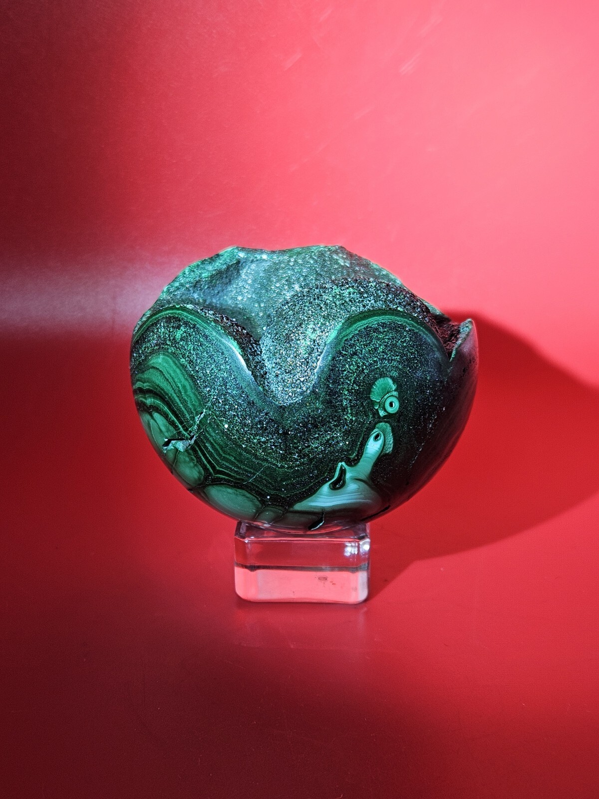 Glossy Natural Malachite Quartz Druzy Sphere Crystal Collection Healling 1+LB