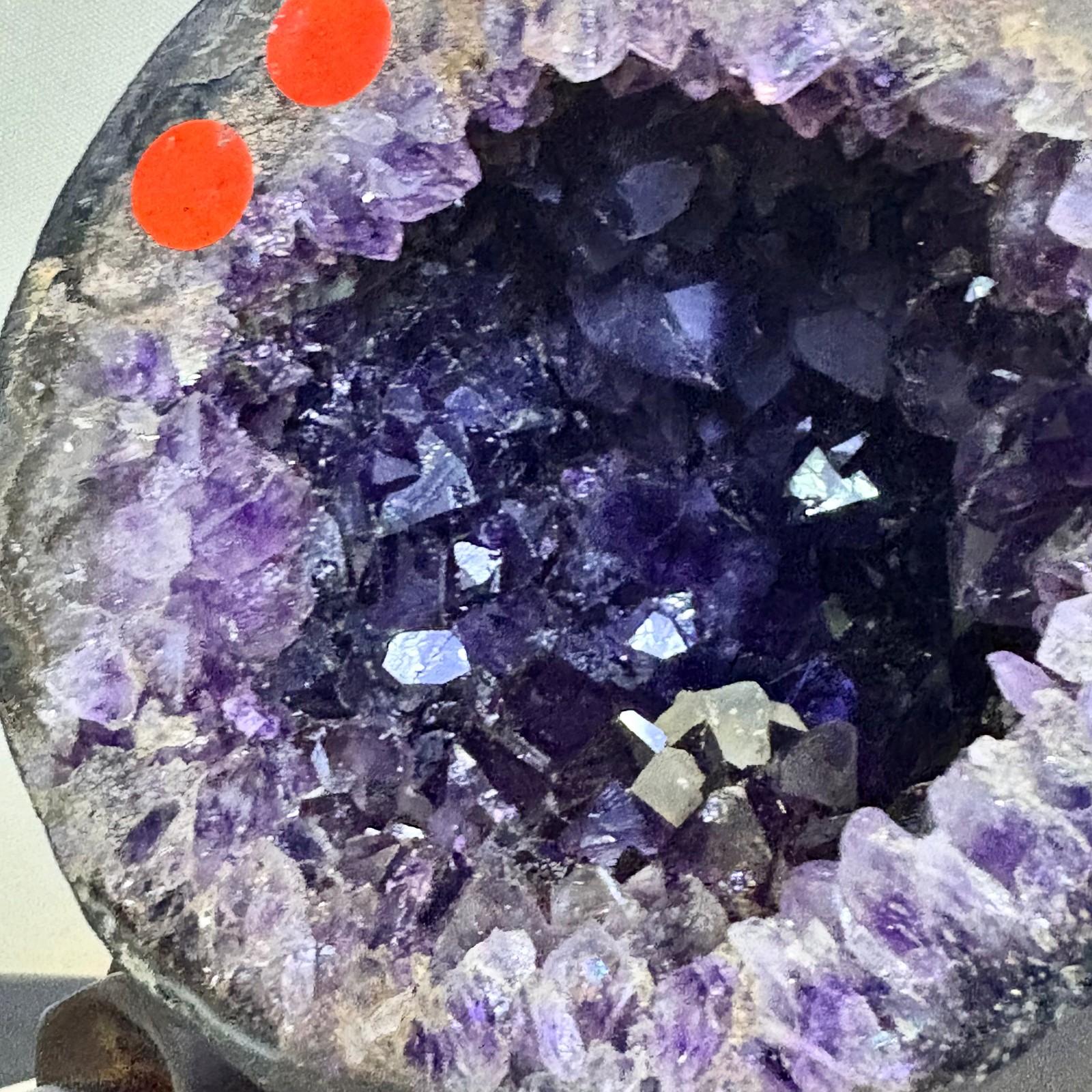 5LB Natural uruguay amethyst geode quartz money bag crystal +stand